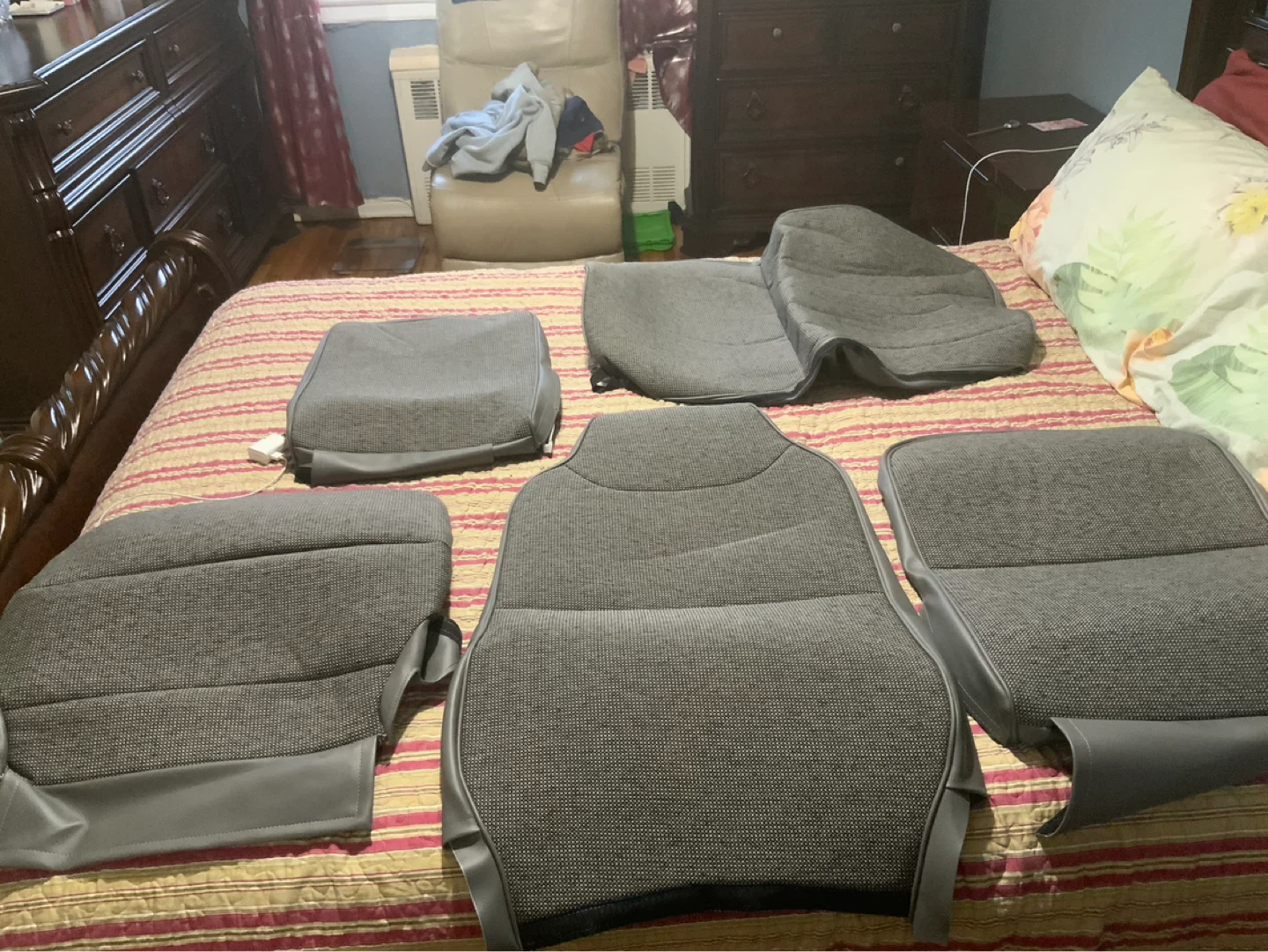 Gray Fabric isuzu truck Seat Covers