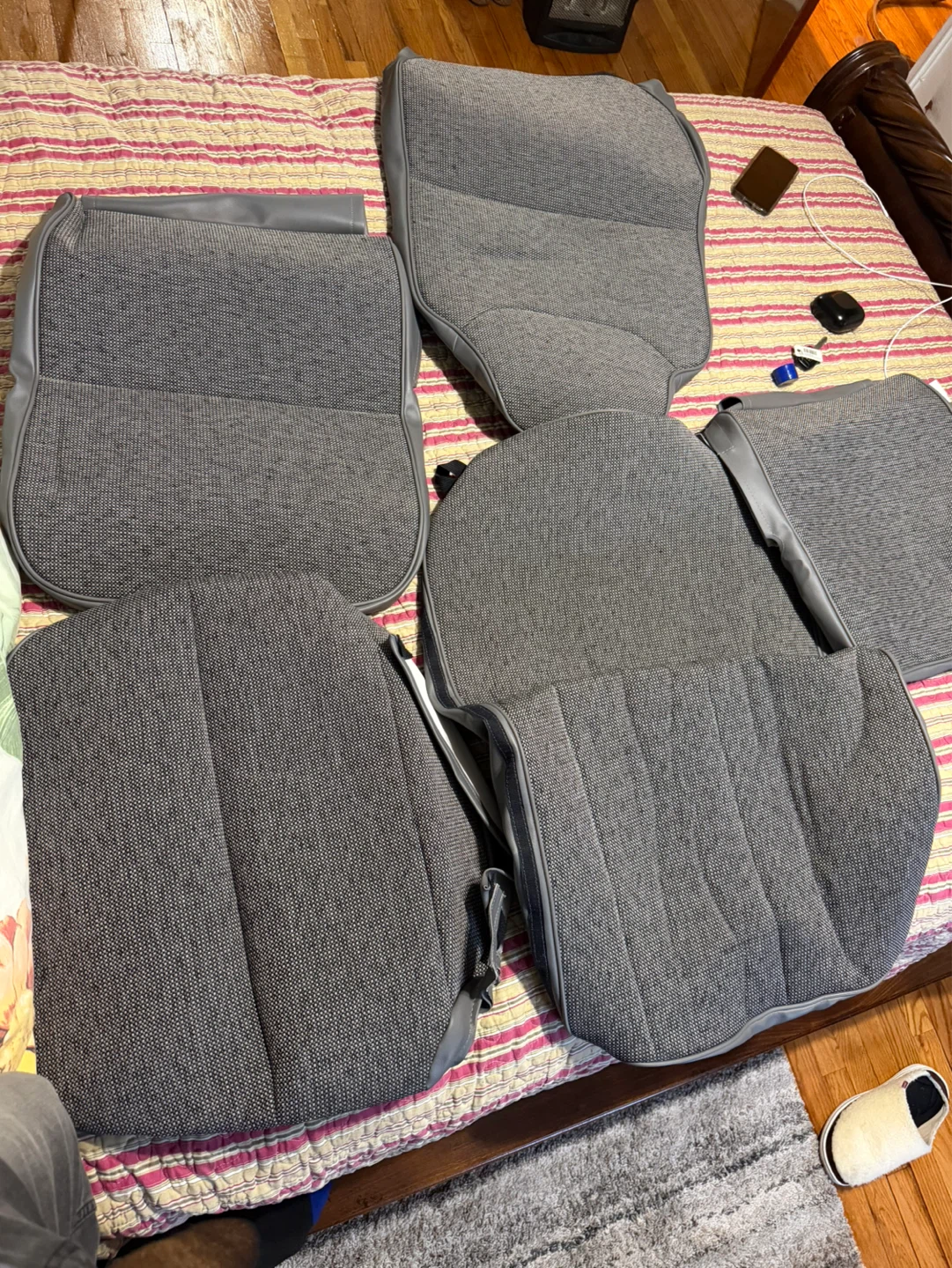 Gray Fabric isuzu truck Seat Covers - photo 2