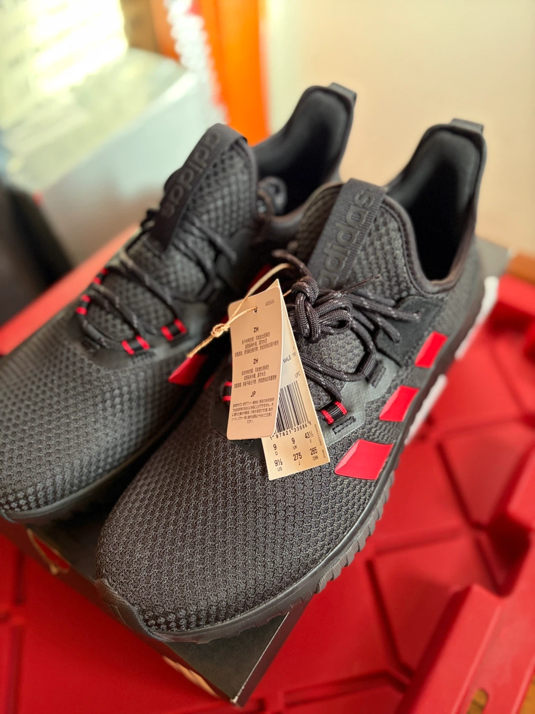 Adidas Kaptir 4.0 Running Shoes Black Red US 9.5