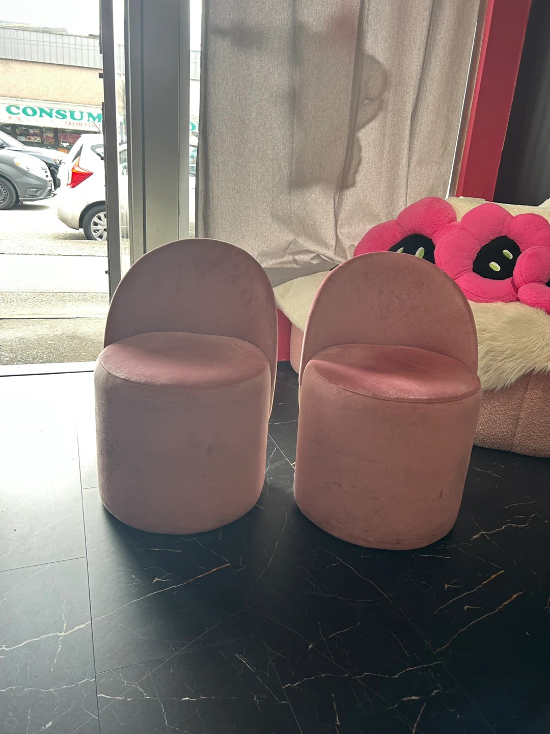Pink Velvet Accent Chairs (Set of 2) - photo 2