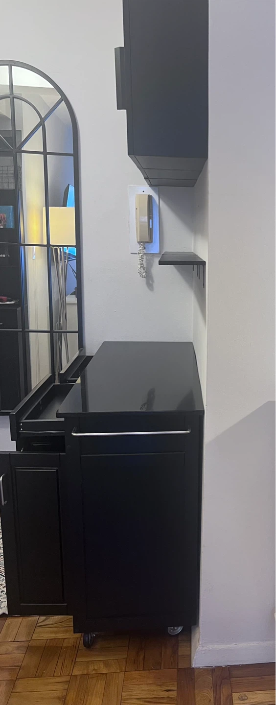 Black granite Kitchen Island with 3 hanging caninets - photo 5