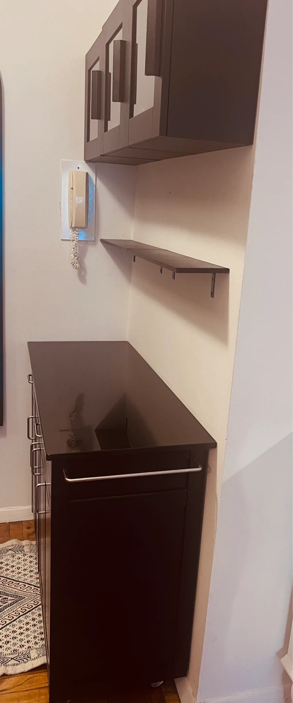 Black granite Kitchen Island with 3 hanging caninets - photo 2