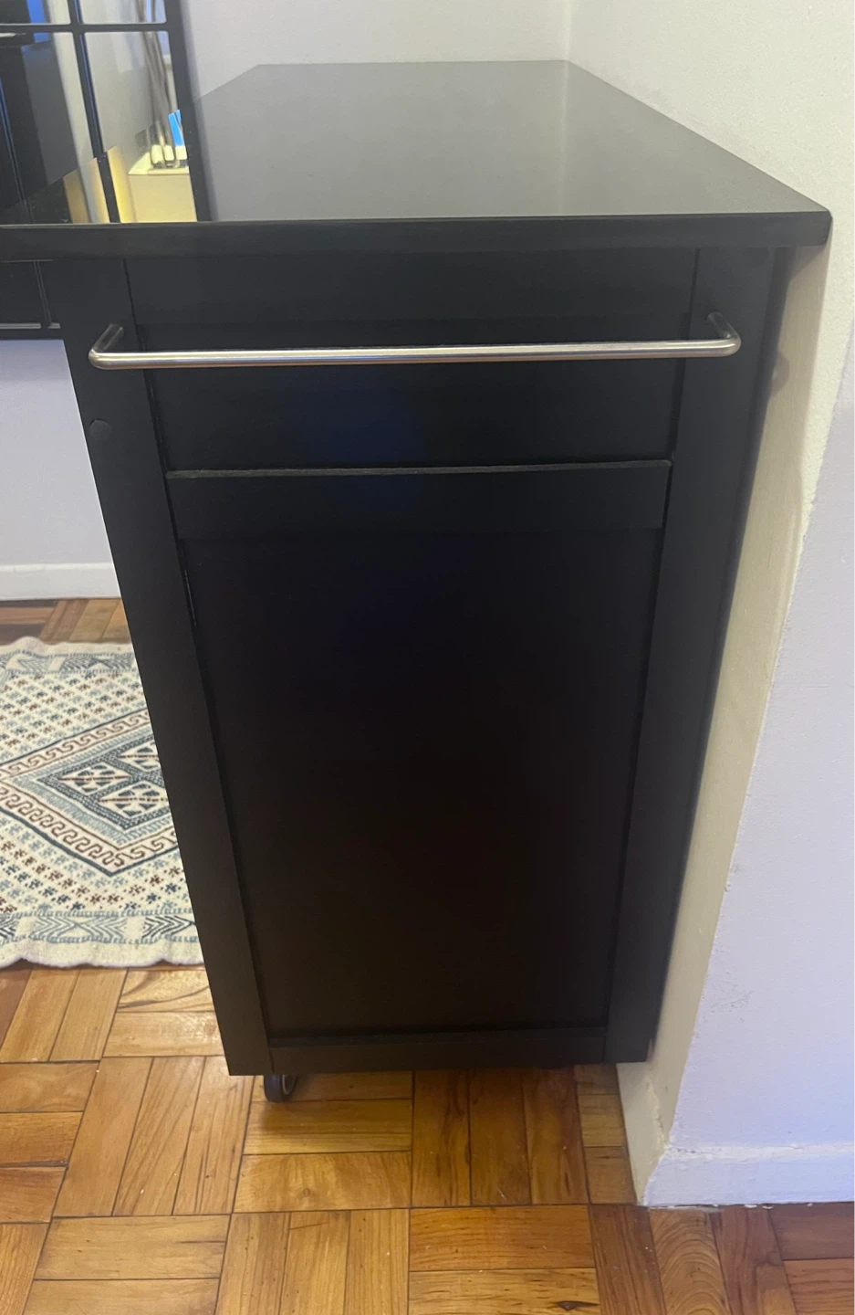 Black granite Kitchen Island with 3 hanging caninets - photo 3