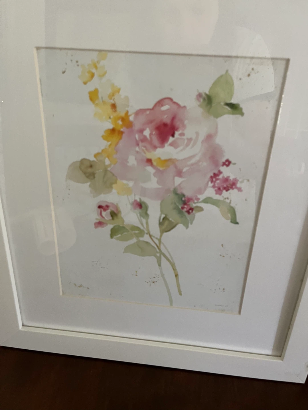 Pair of Framed Floral Watercolor Prints - photo 4