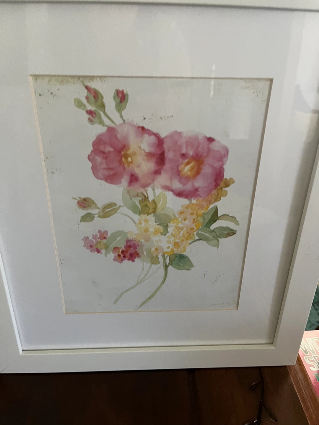 Pair of Framed Floral Watercolor Prints - photo 5