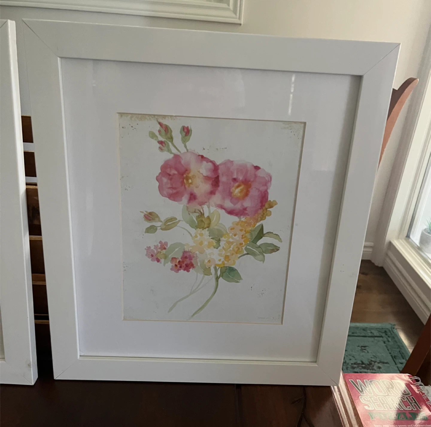 Pair of Framed Floral Watercolor Prints - photo 3