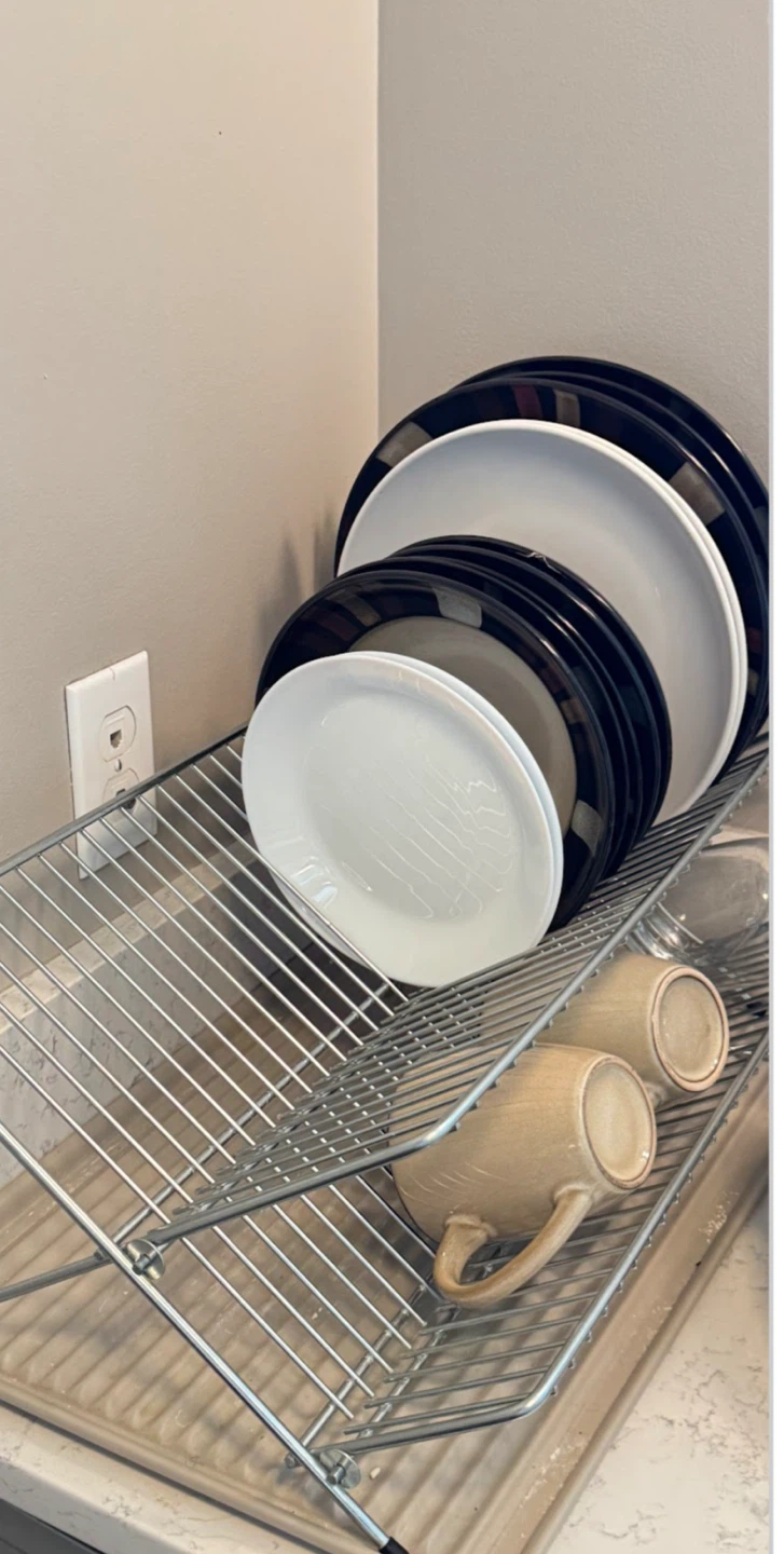Silver Metal Dish Rack