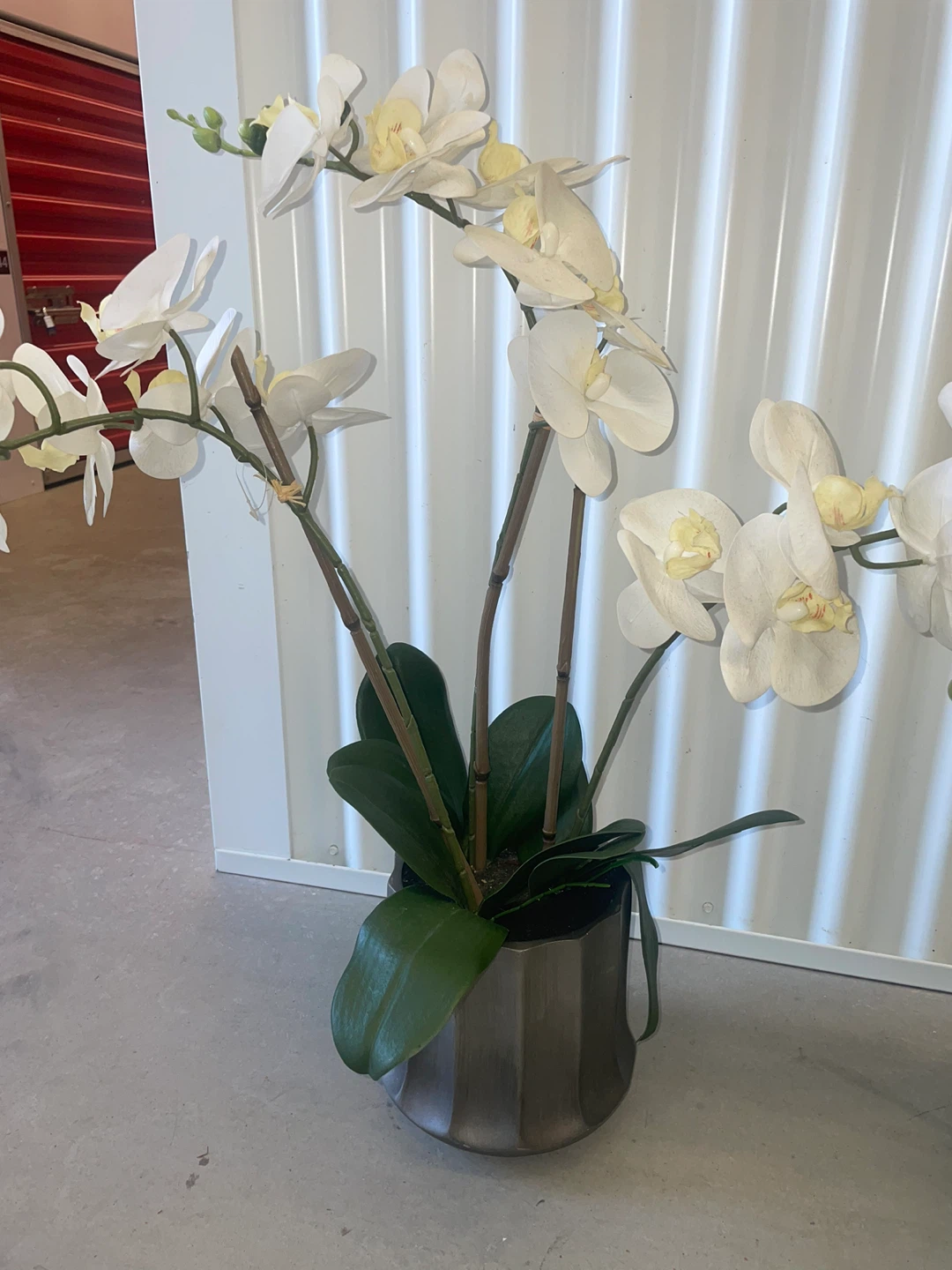 2 Artificial White Orchid Plants - photo 2