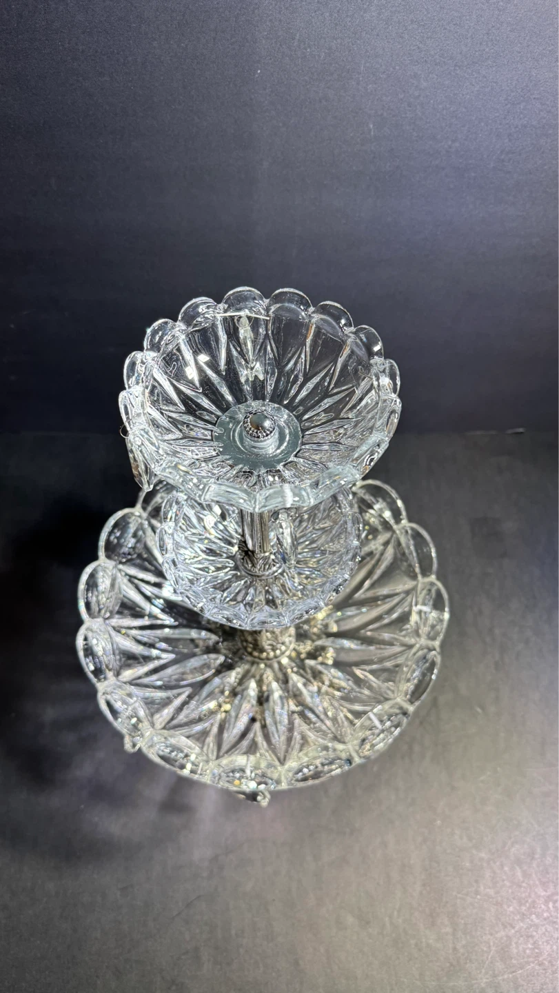 Vintage 3-Tier Crystal Candy Dish - photo 4