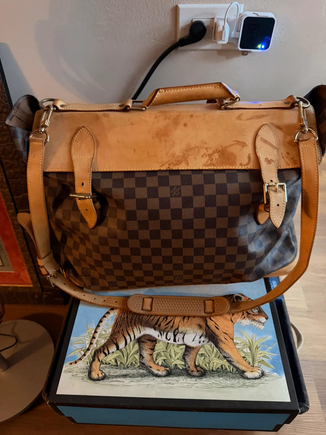 Louis Vuitton Damier Ebene Keepall Bandouliere 55