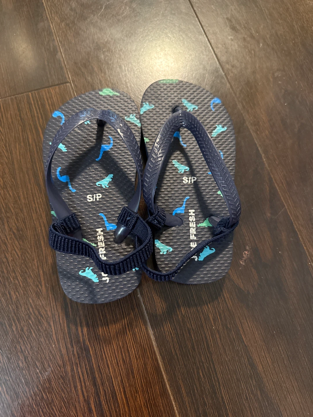 BRAND NEW Navy Blue Dinosaur Flip Flops