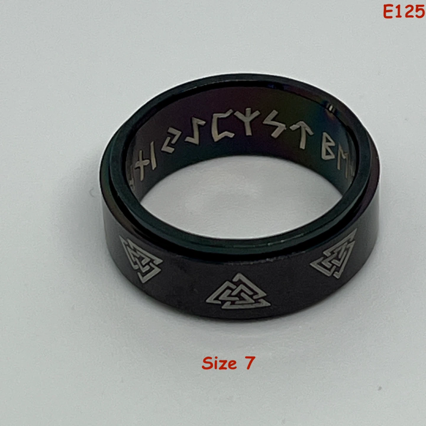 Spinner Ring with Viking Symbols - Size 7