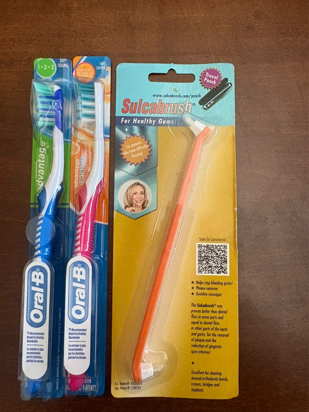 2 Oral-B toothbrushes and Sulcabrush- New, Free