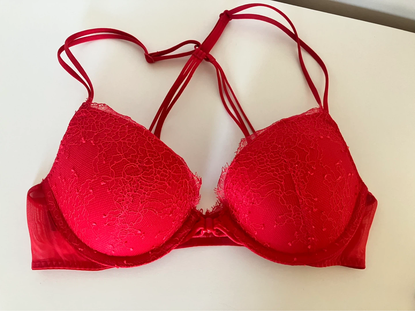Victoria's Secret Red Lace Bra Set - photo 3