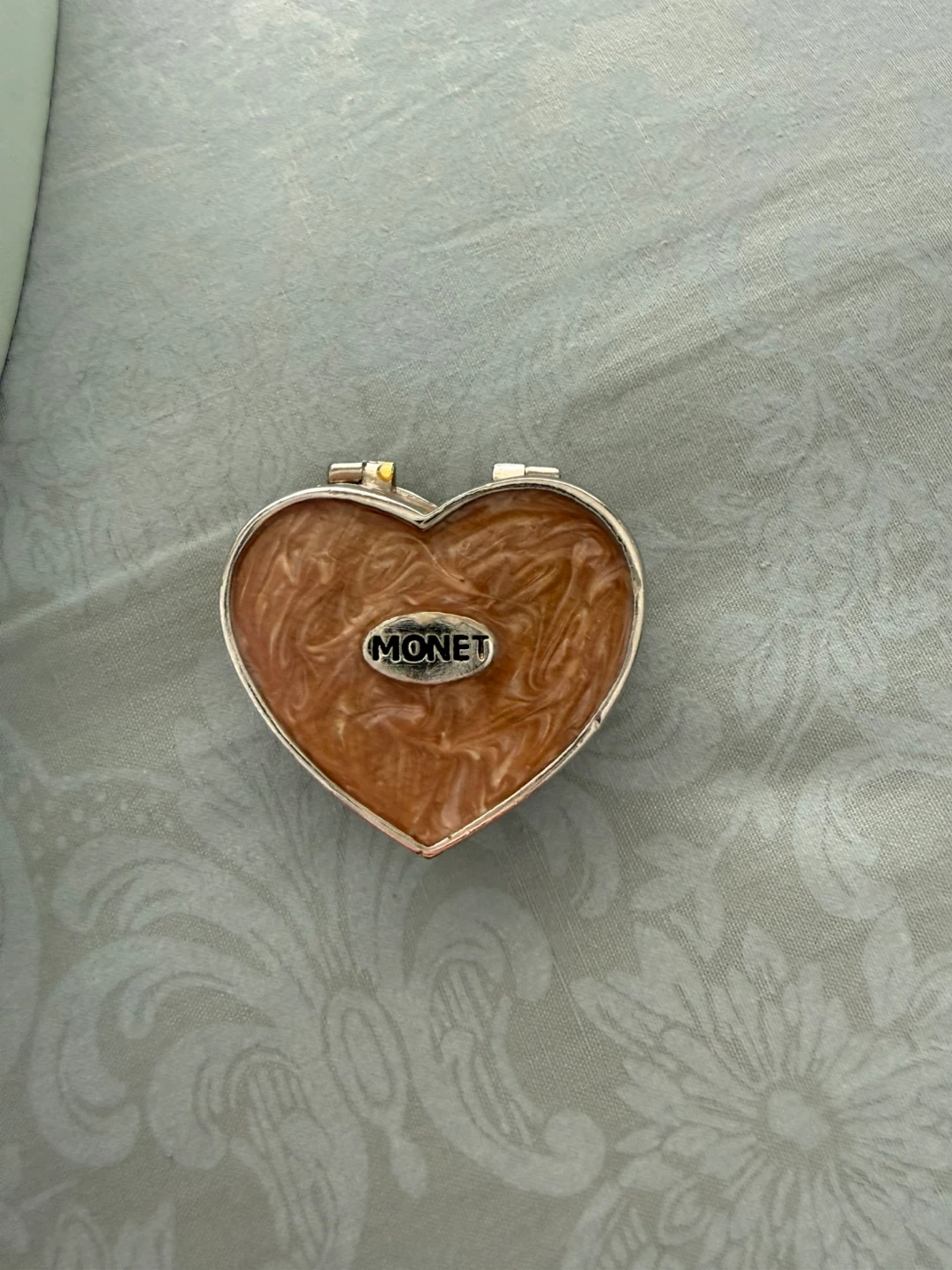 Vintage Monet Jewelry Heart Shaped trinket box - photo 3