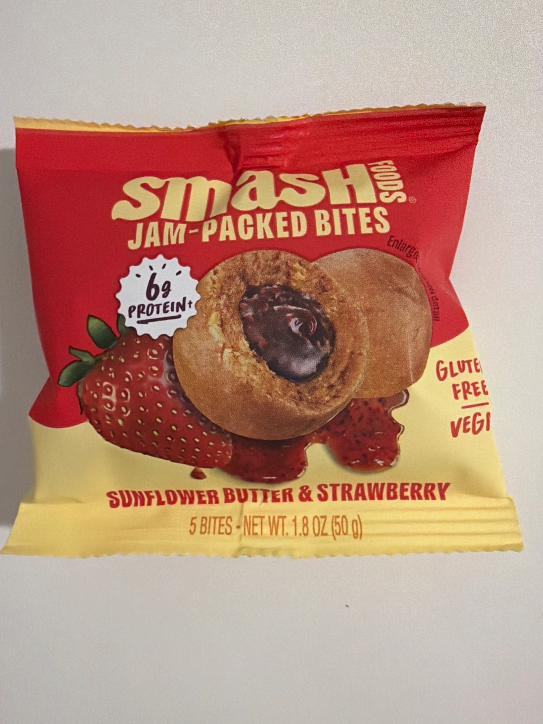 Smash Foods Jam-Packed Bites - Sunflower Butter & Strawberry