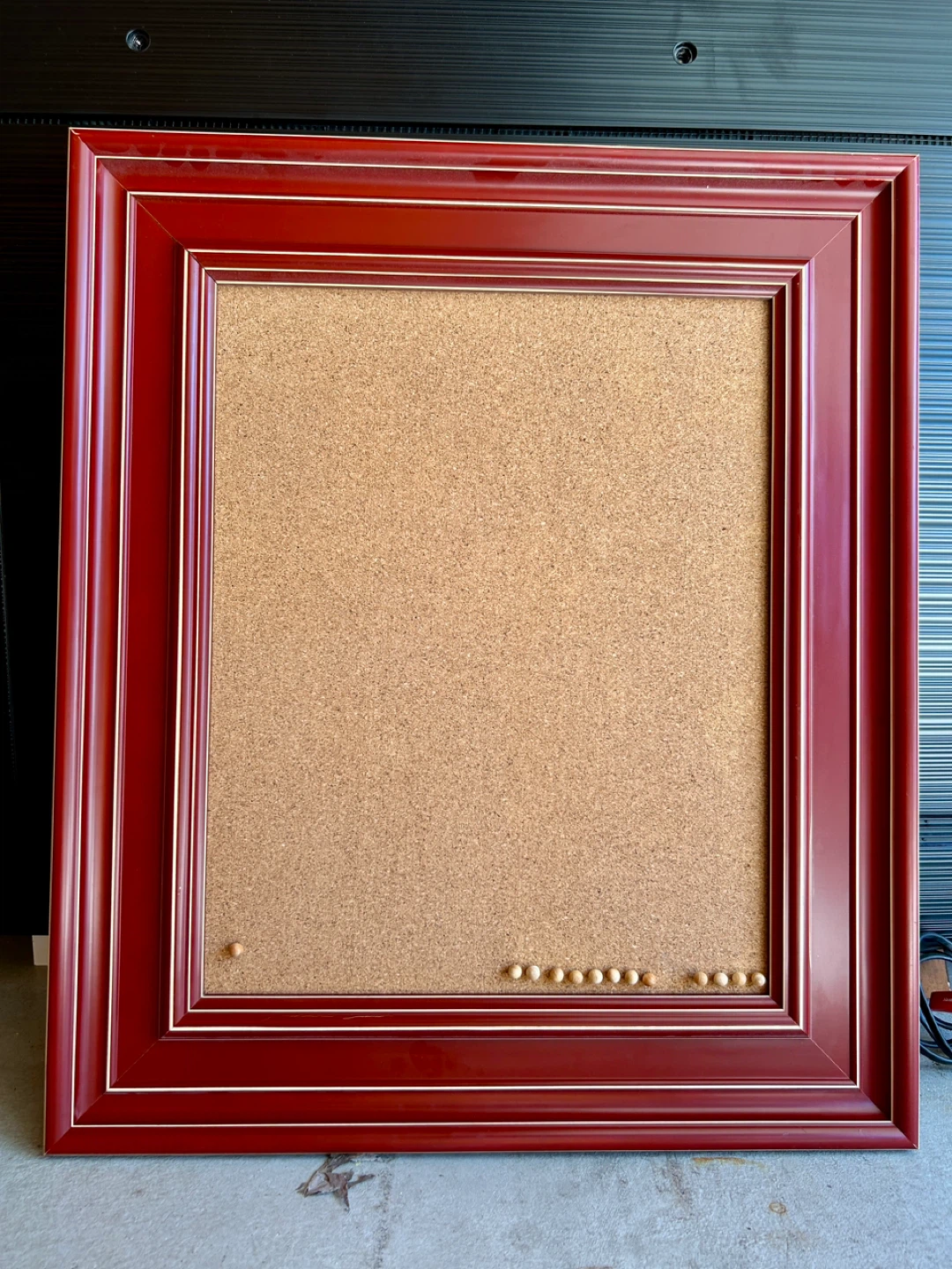 Pottery Barn Wooden Cork Bulletin Board