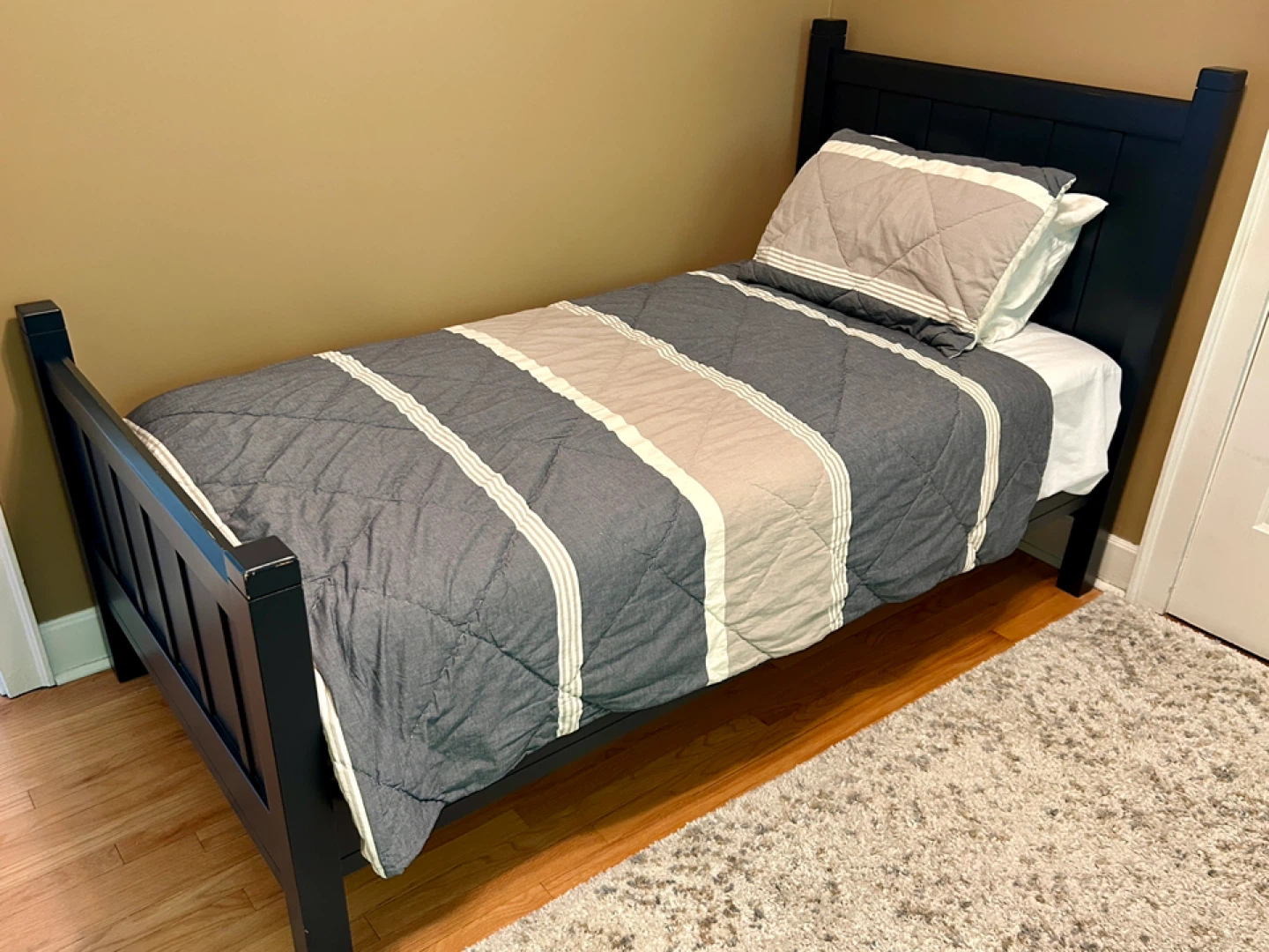 Pottery Barn Blue Twin Bed Frame