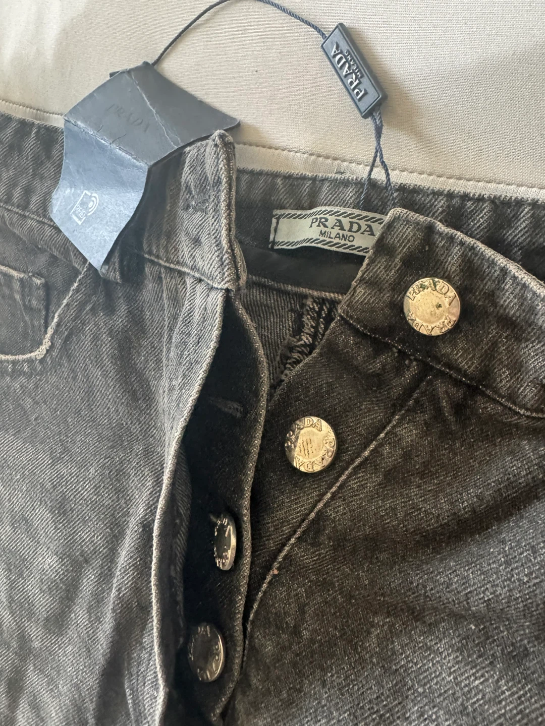 PRADA Milano Dark Wash Button Fly Jeans