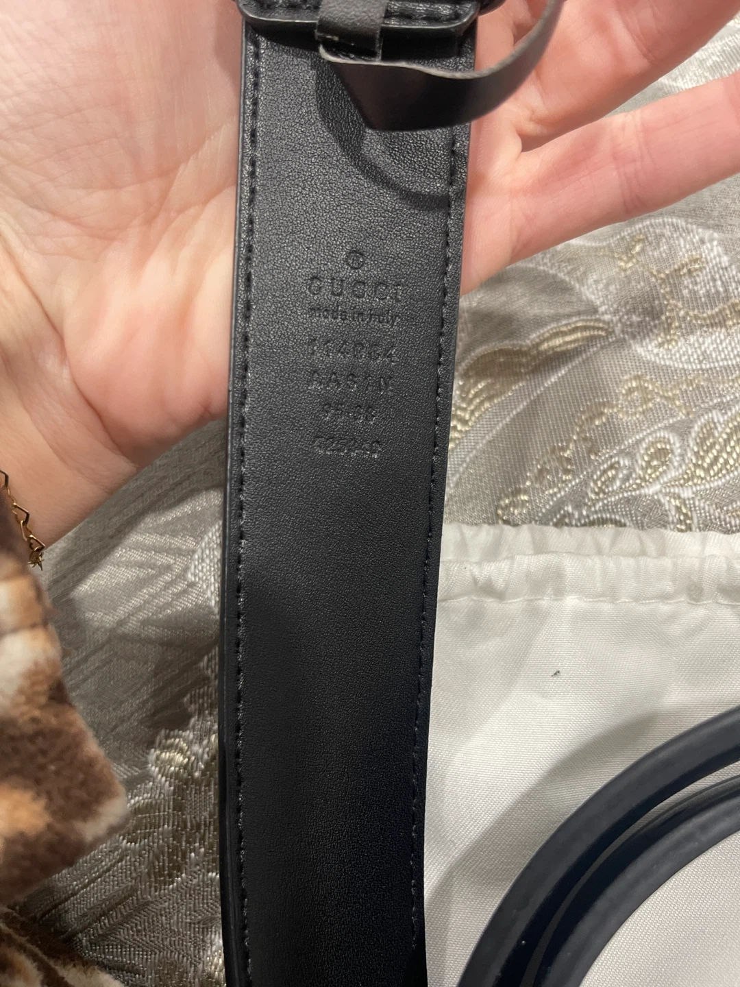 Gucci GG Marmont Belt Black Leather Gold Buckle - photo 4