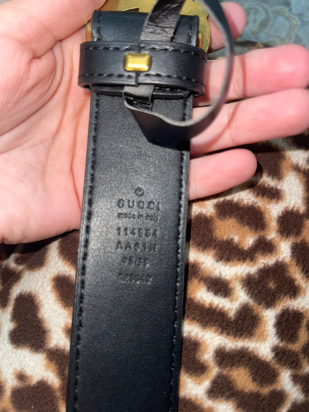 Gucci GG Marmont Belt Black Leather Gold Buckle - photo 3