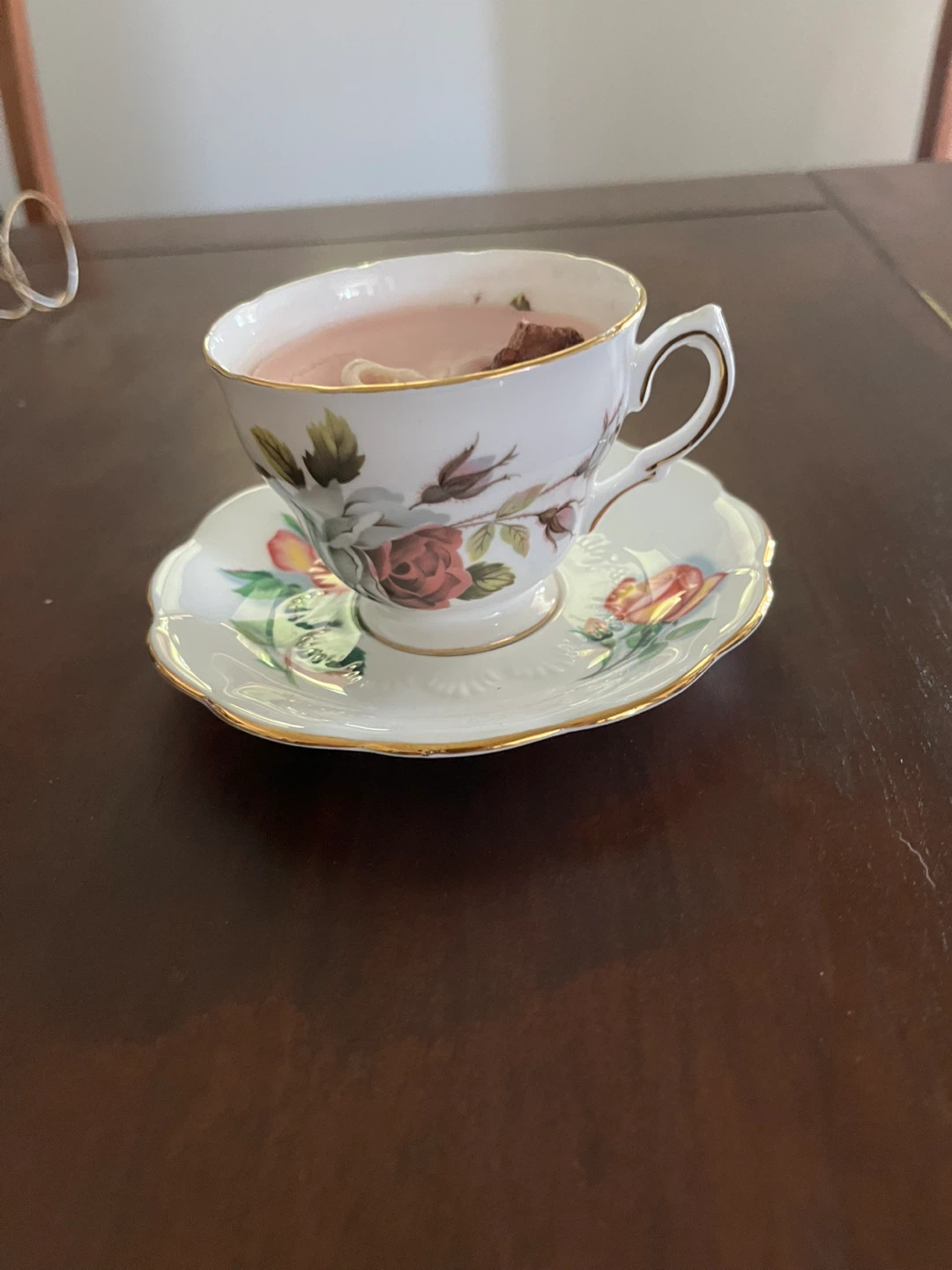 Bone China Tea Cup and Saucer Set candle