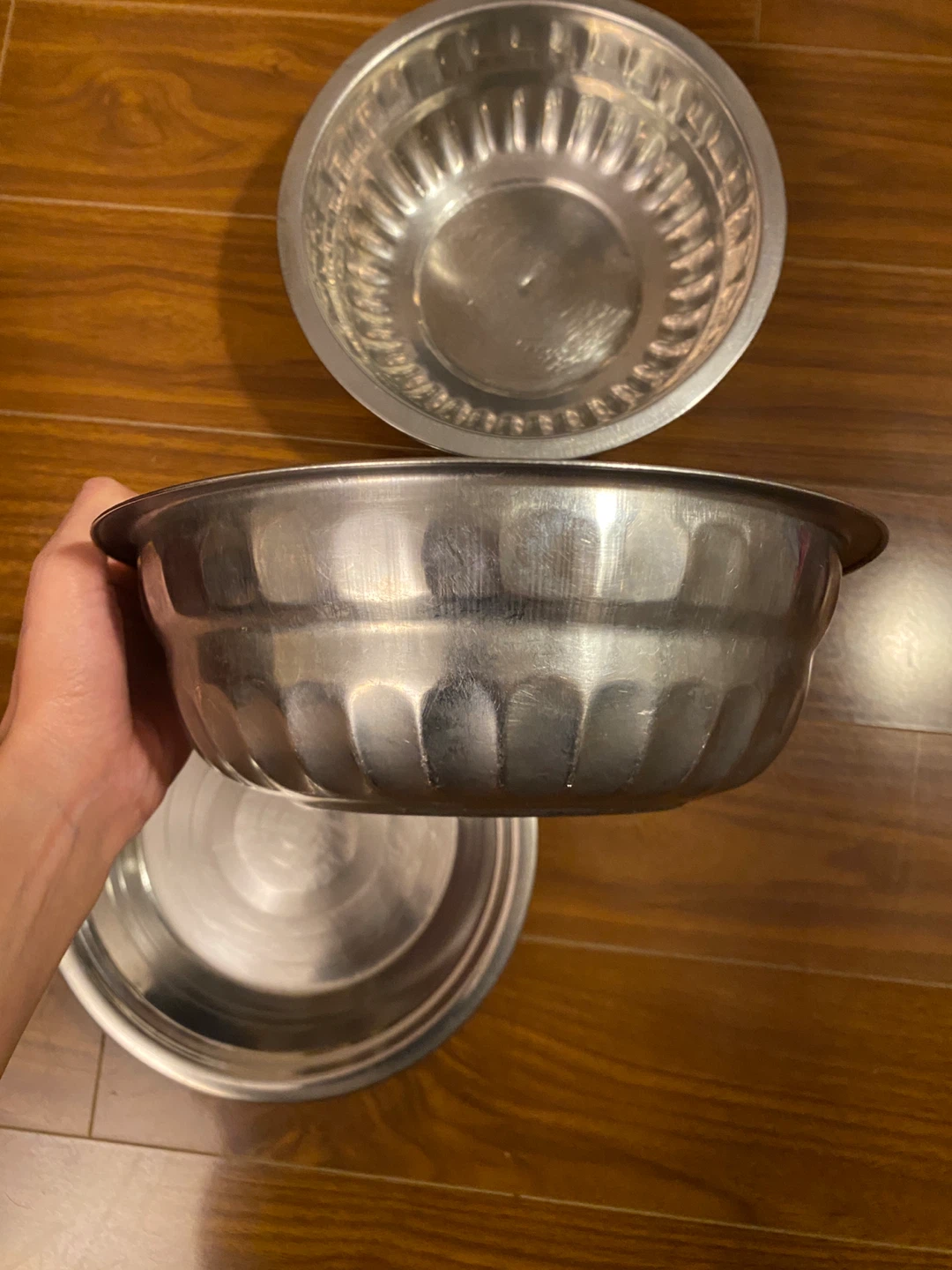 Set of 3 Stainless Steel Bowls - photo 2