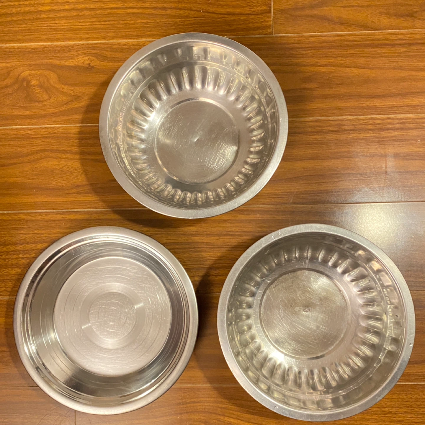 Set of 3 Stainless Steel Bowls