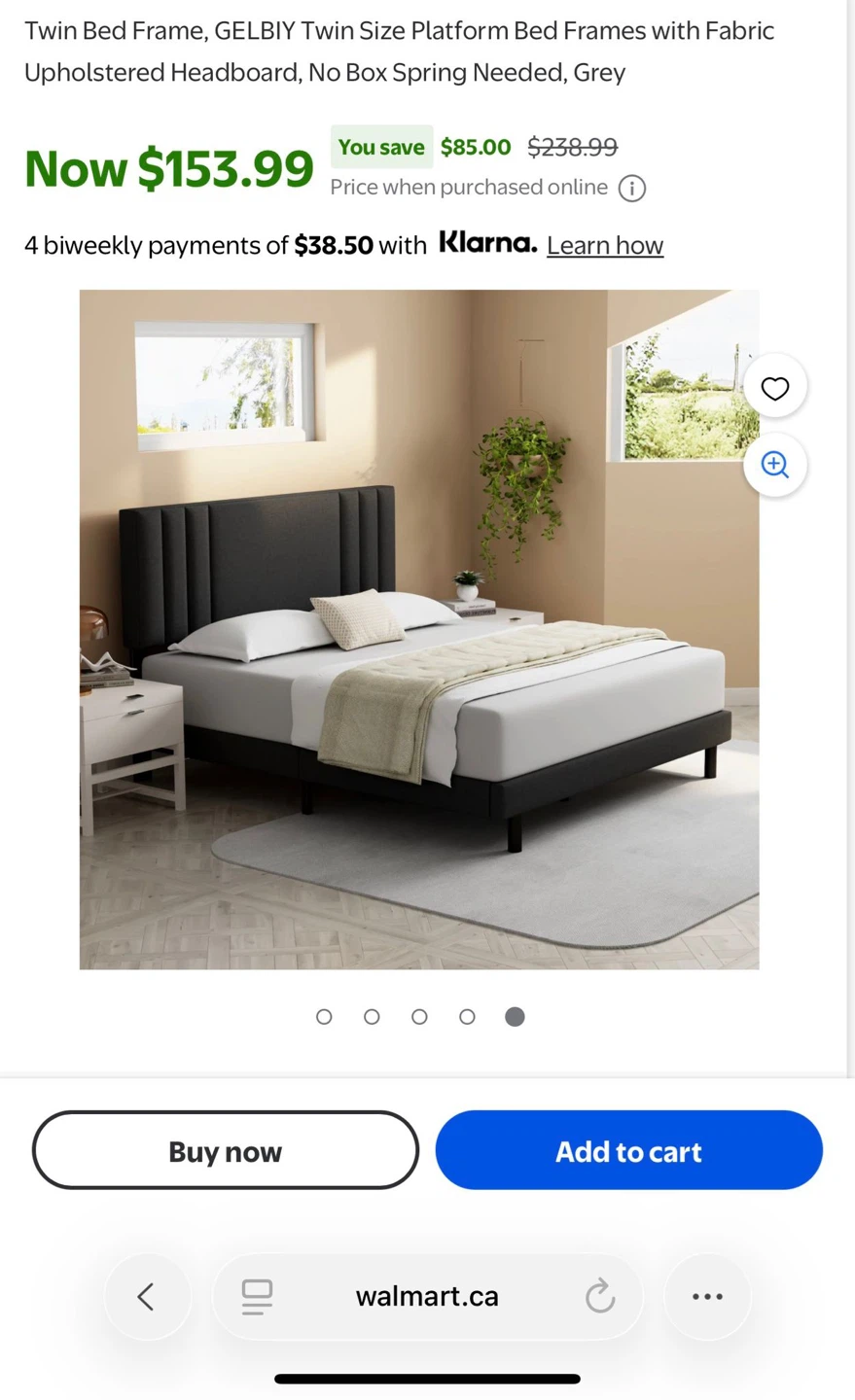 Twin Bed Frame, GELBIY Upholstered Platform Bed with Headboard