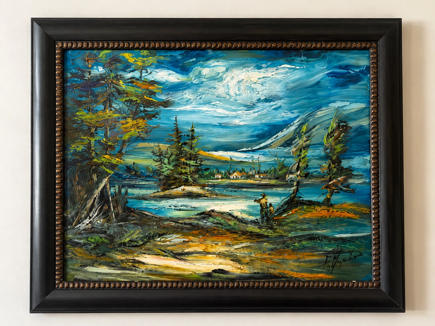 Original Vintage Oil Painting in Ornate Frame