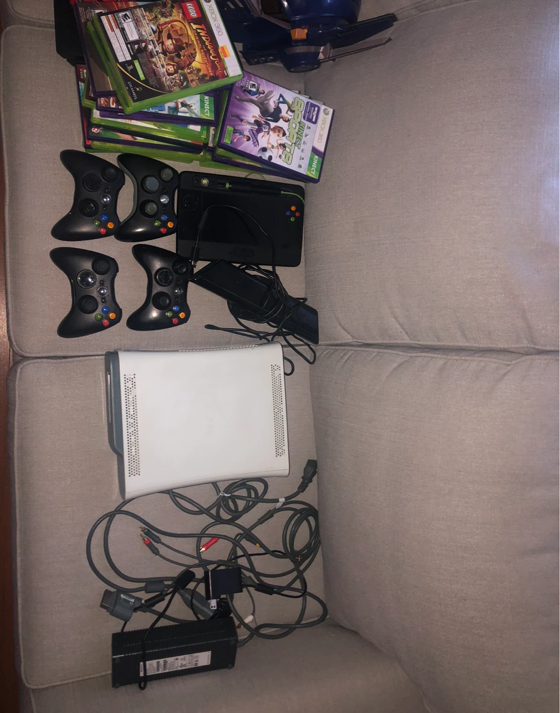 Xbox 360 Console with Kinect and Controllers BUNDLE