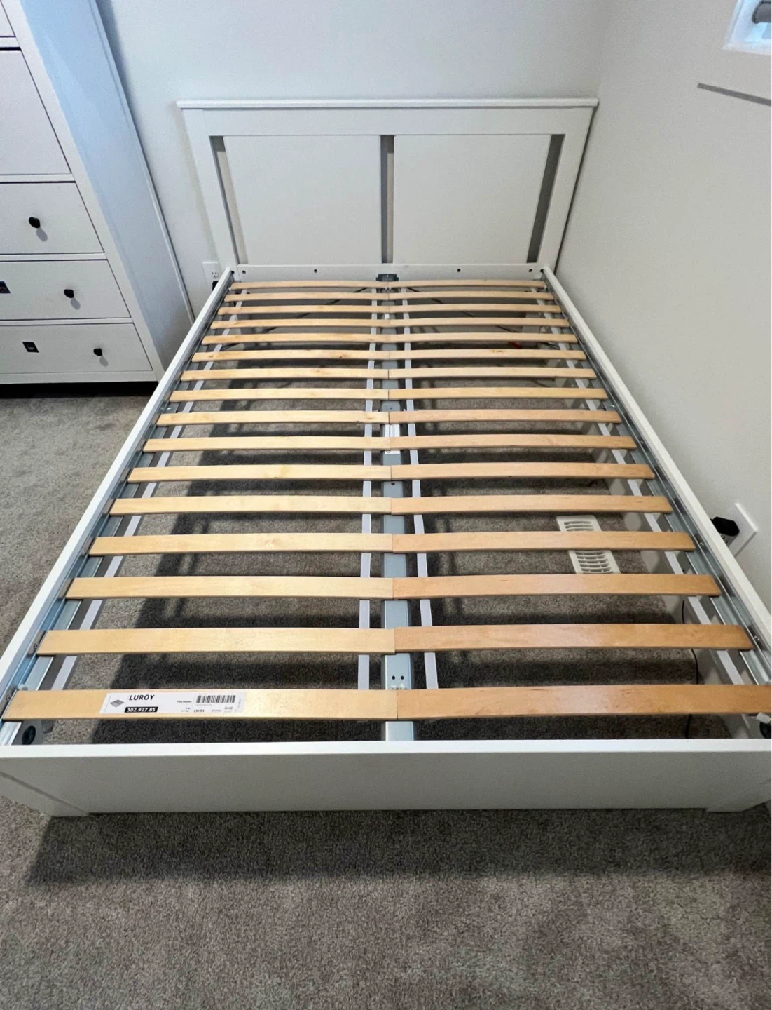 IKEA white full / double bed frame - photo 2