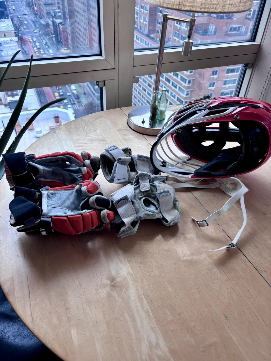 Lacrosse Gear Set - Helmet, Gloves, Pads