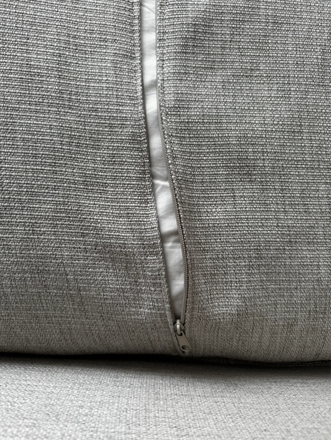Light Grey down feather Sofa with Wood Accents - photo 3
