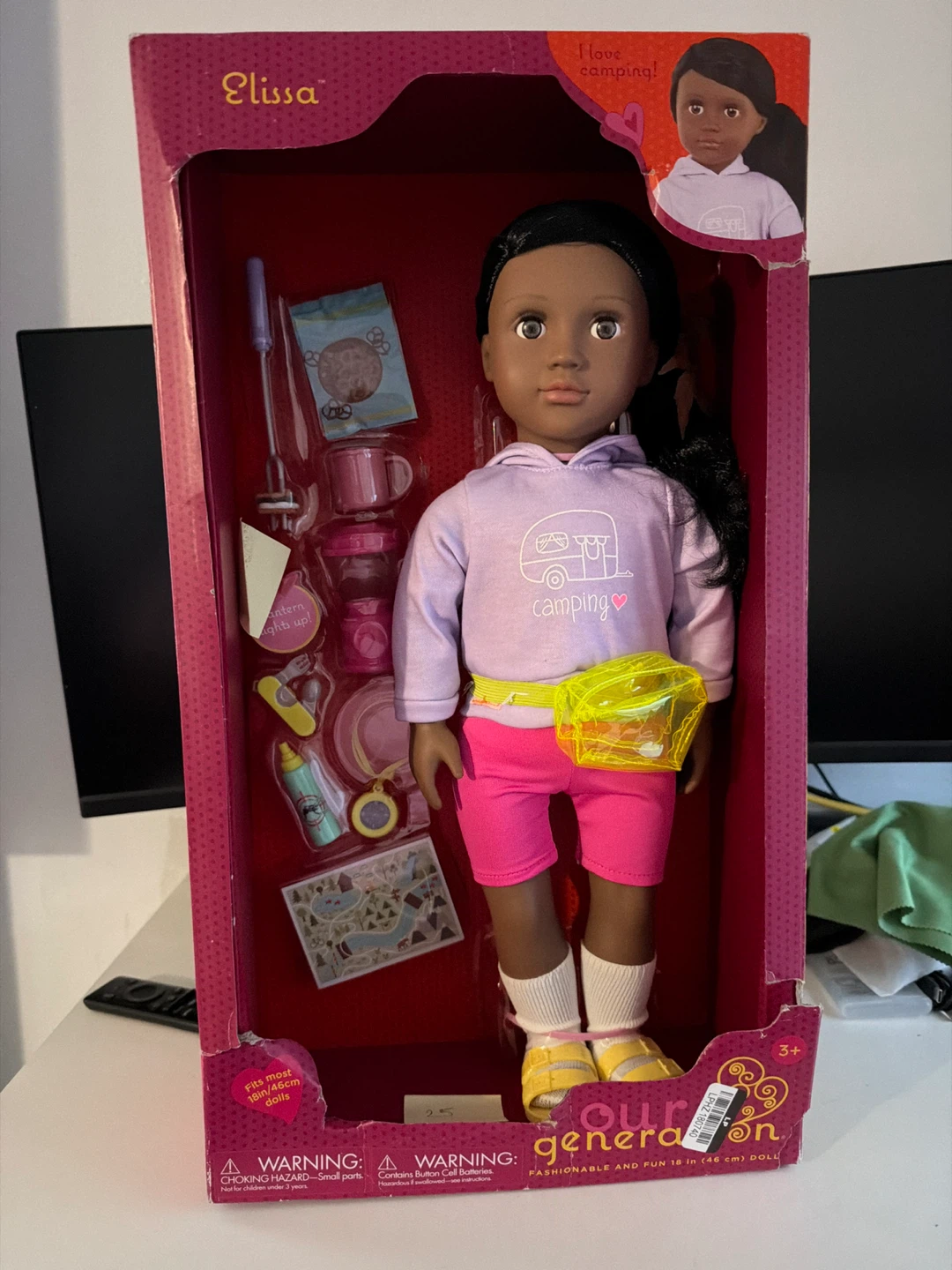 Our Generation Elissa Doll with Camping Accessories