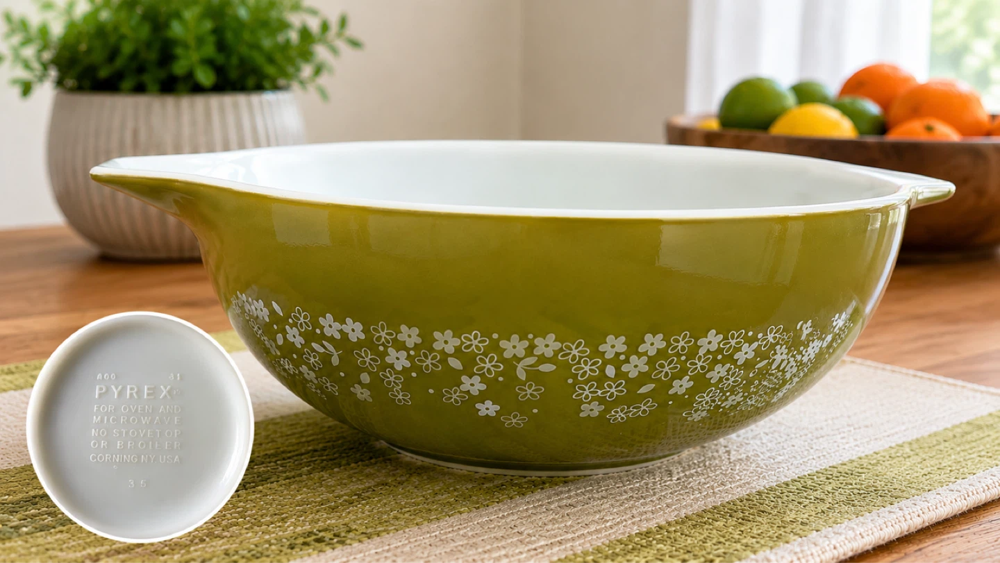 Vintage Pyrex Verde Green Cinderella Mixing Bowl