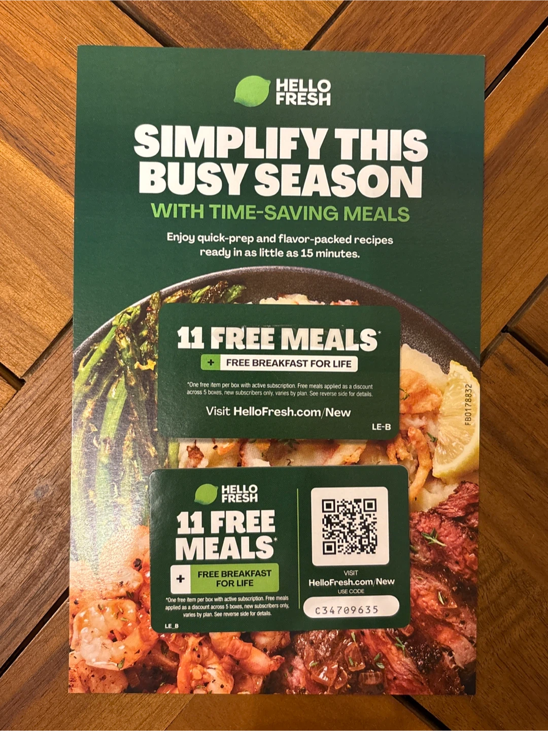 HelloFresh 11 Free Meals Mailer
