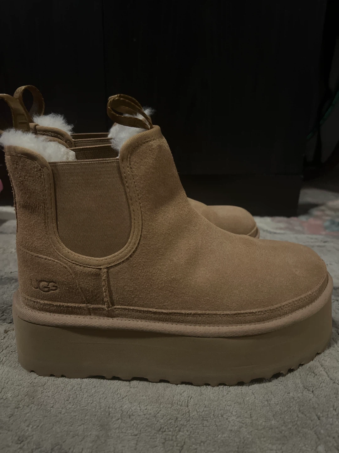 UGG Brown Suede Platform Chelsea Boots - photo 4