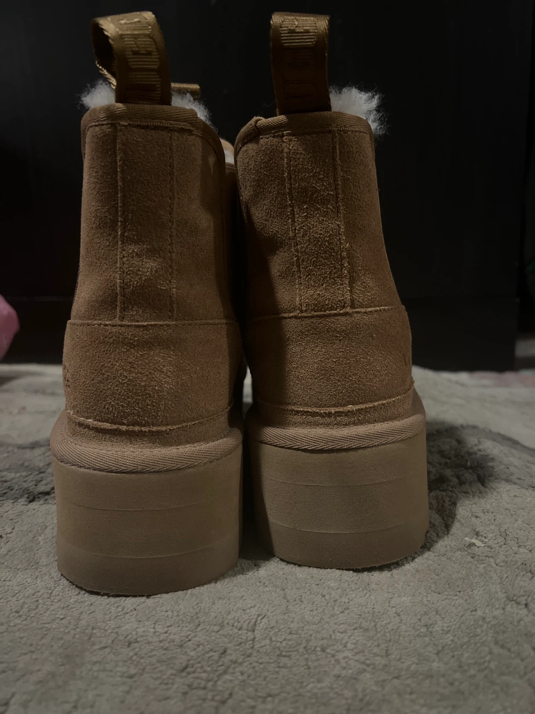 UGG Brown Suede Platform Chelsea Boots - photo 5