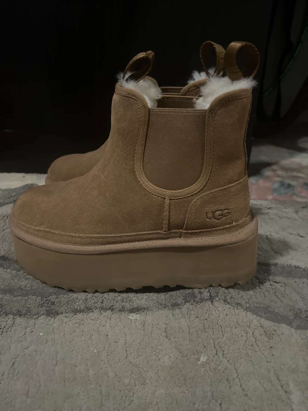 UGG Brown Suede Platform Chelsea Boots - photo 2