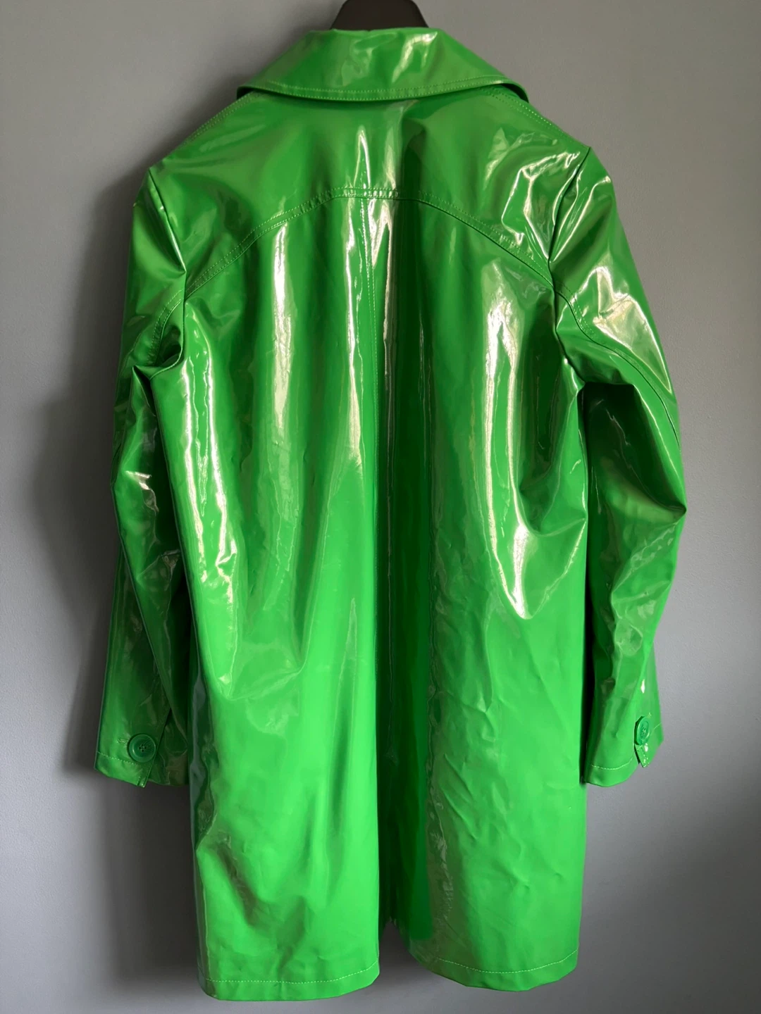 Style & Co. Green PVC Trench Coat - photo 5