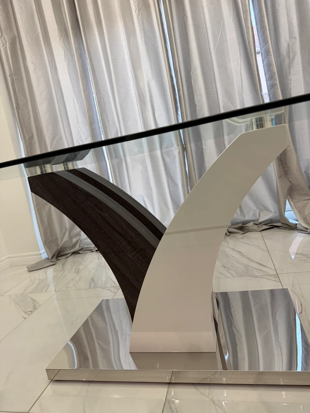 Modern Glass Dining Table - photo 2