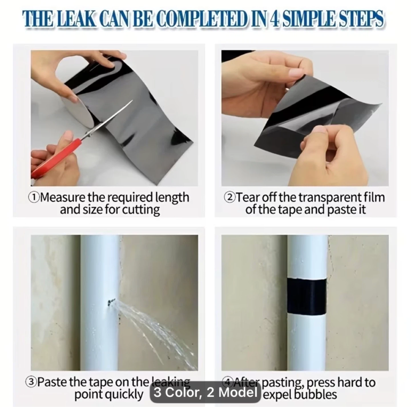 1pc Super Strong Tape Stop Leaks Seal Repair Tape - photo 4