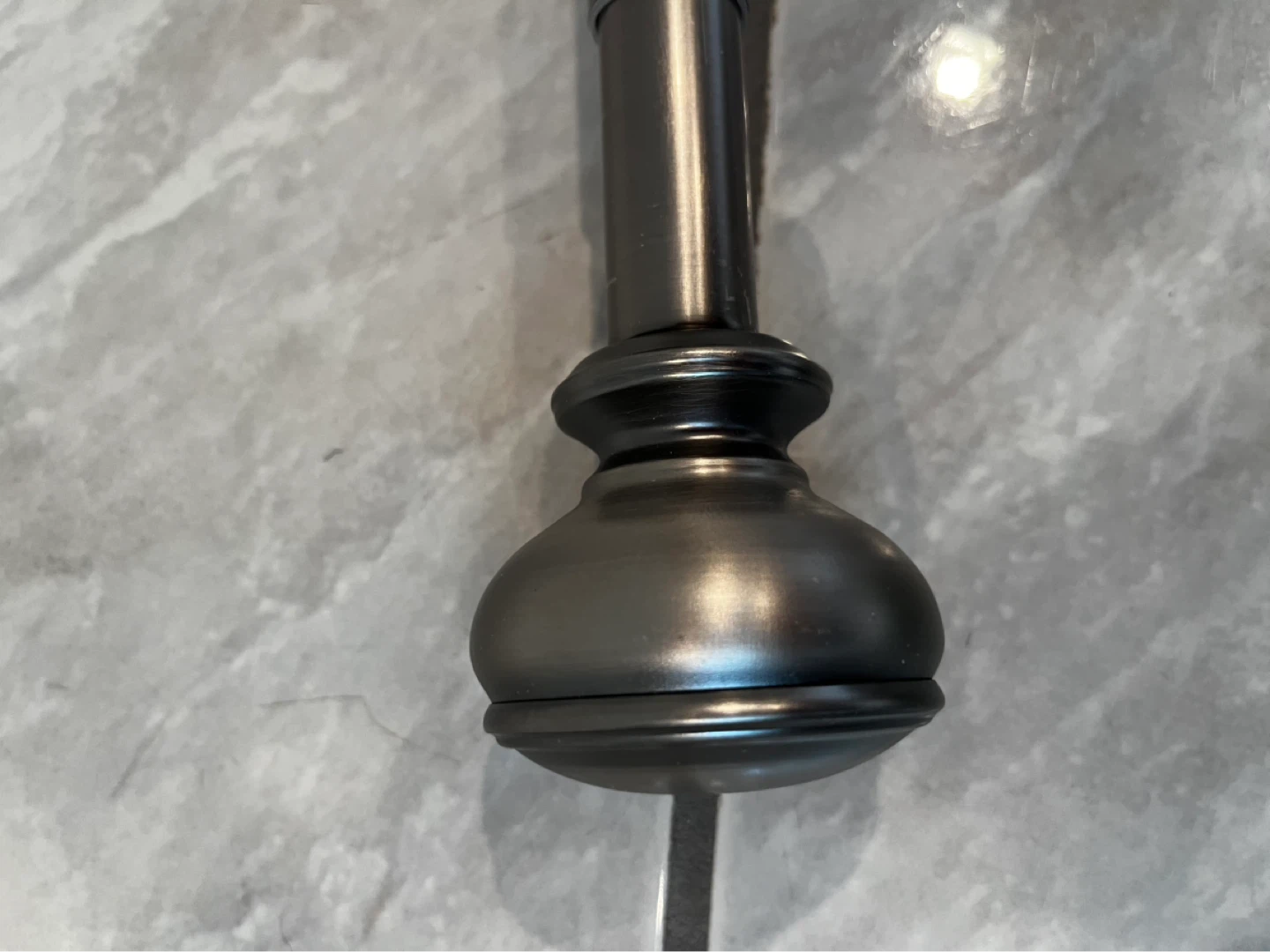 Dark Metal Curtain Rod with Finials - photo 2