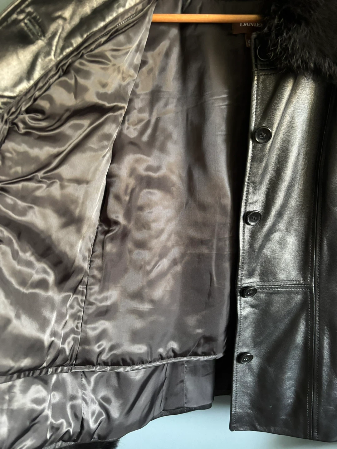 DANIER Leather Jacket with Fur Trim - photo 5