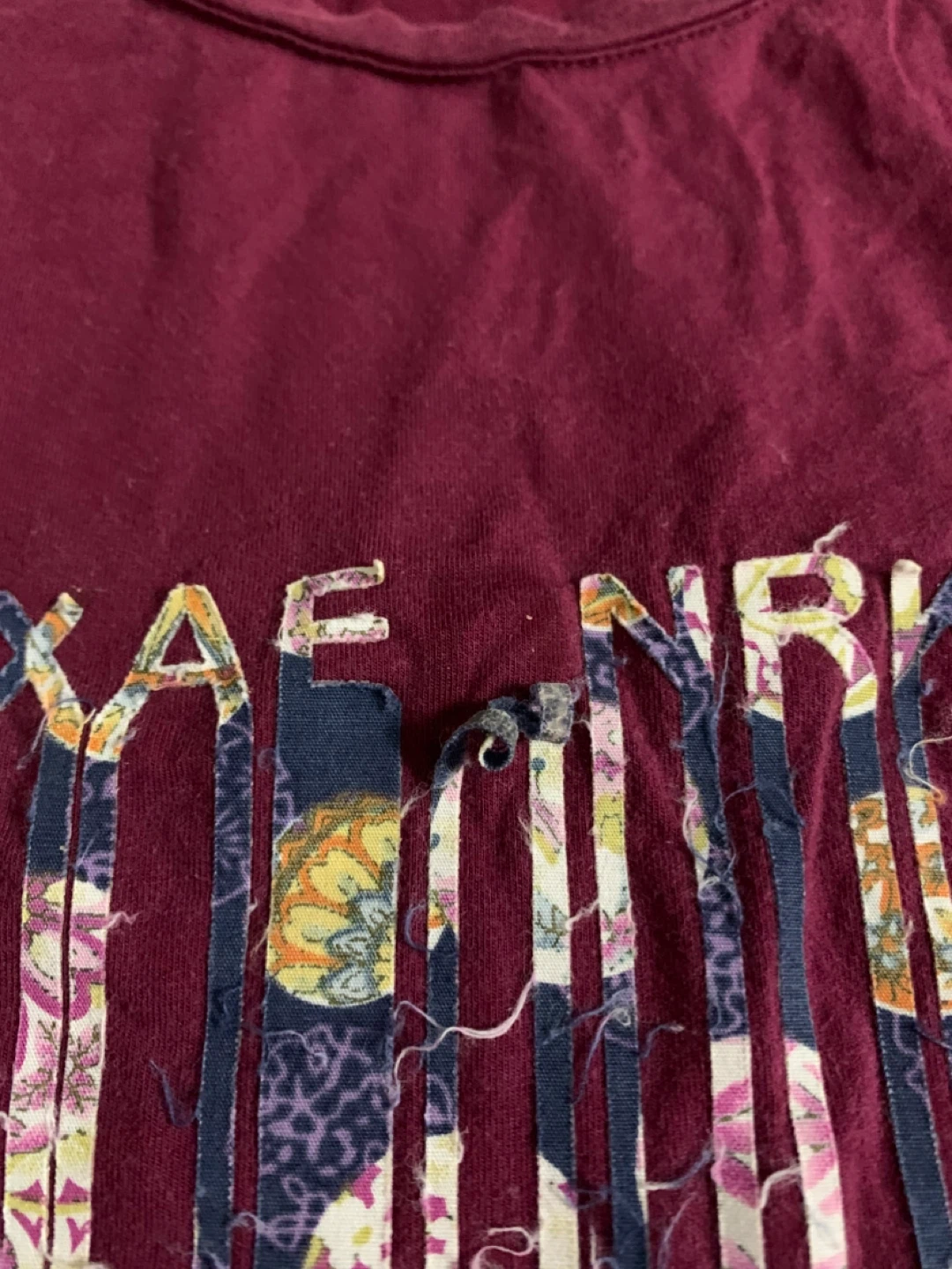 Men’s Burgundy S/M T-Shirt ***Graphic is Peeling*** - photo 5