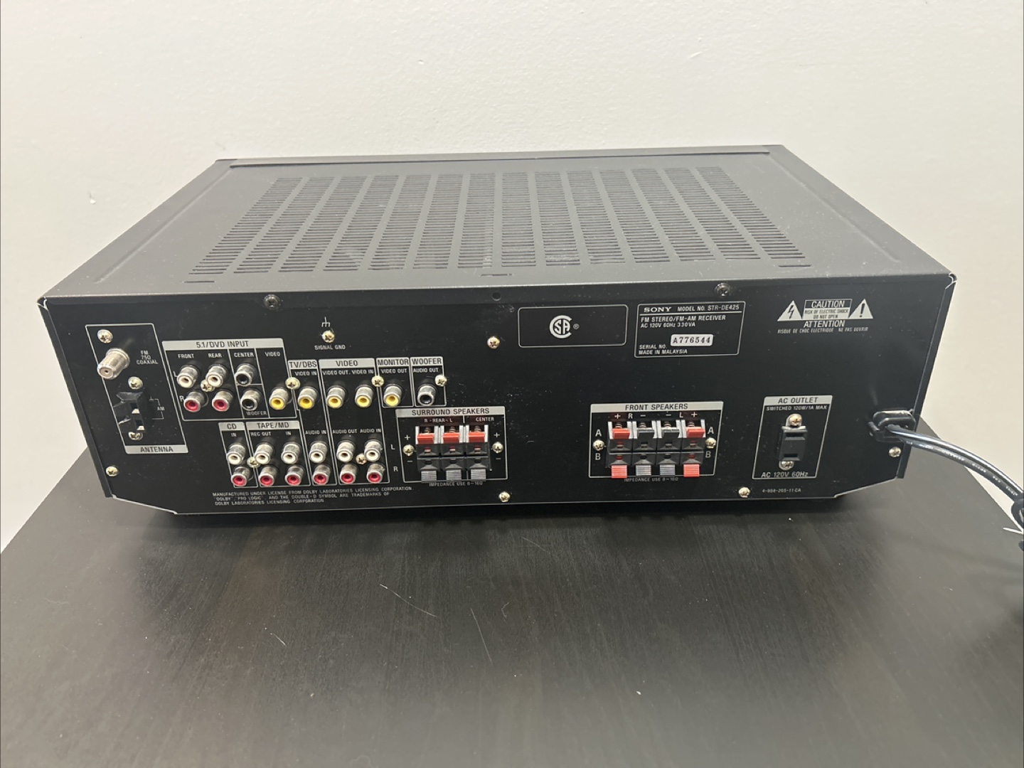 Sony STR-DE425 FM Stereo/AM Receiver - photo 4