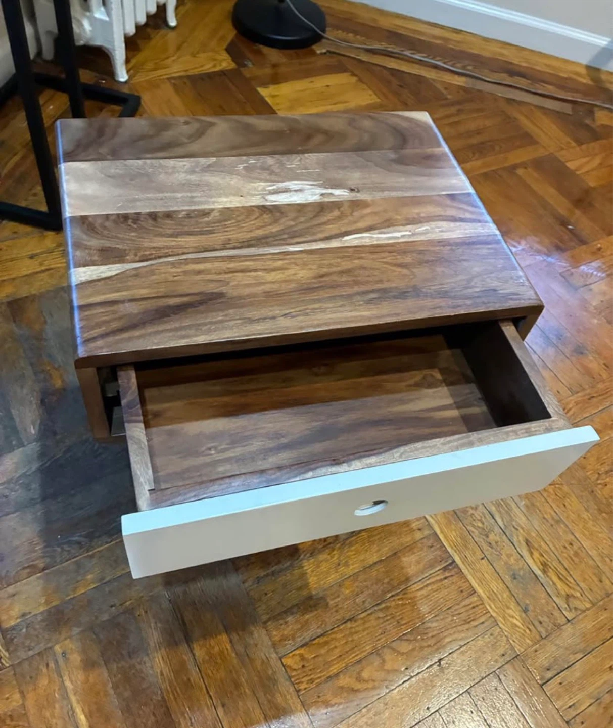 Mid-Century Modern Style End Table with Drawer - photo 4