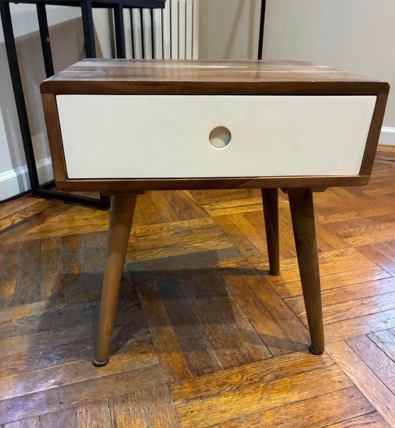 Mid-Century Modern Style End Table with Drawer - photo 2