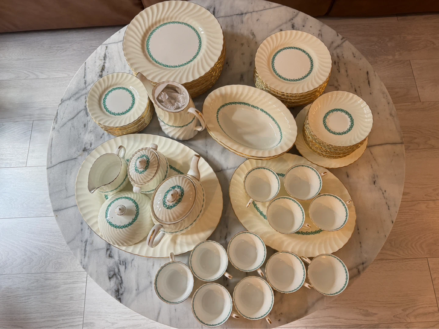 Vintage Minton "Lady Rodney" Fine Bone China Service Set-62 Pc - photo 2
